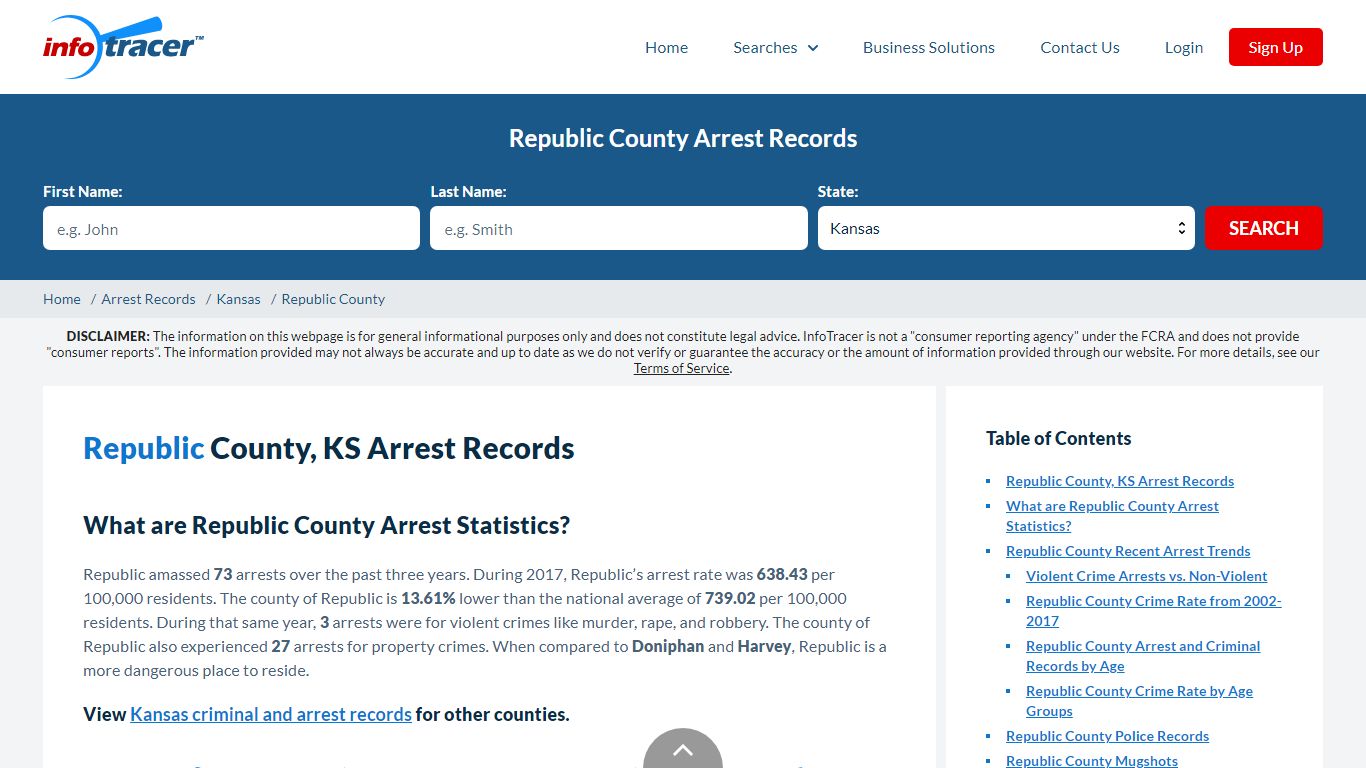 Republic County, KS Arrests, Mugshots & Jail Records - InfoTracer